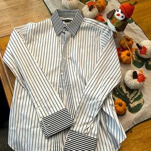 Ralph Lauren white and black striped dress shirt